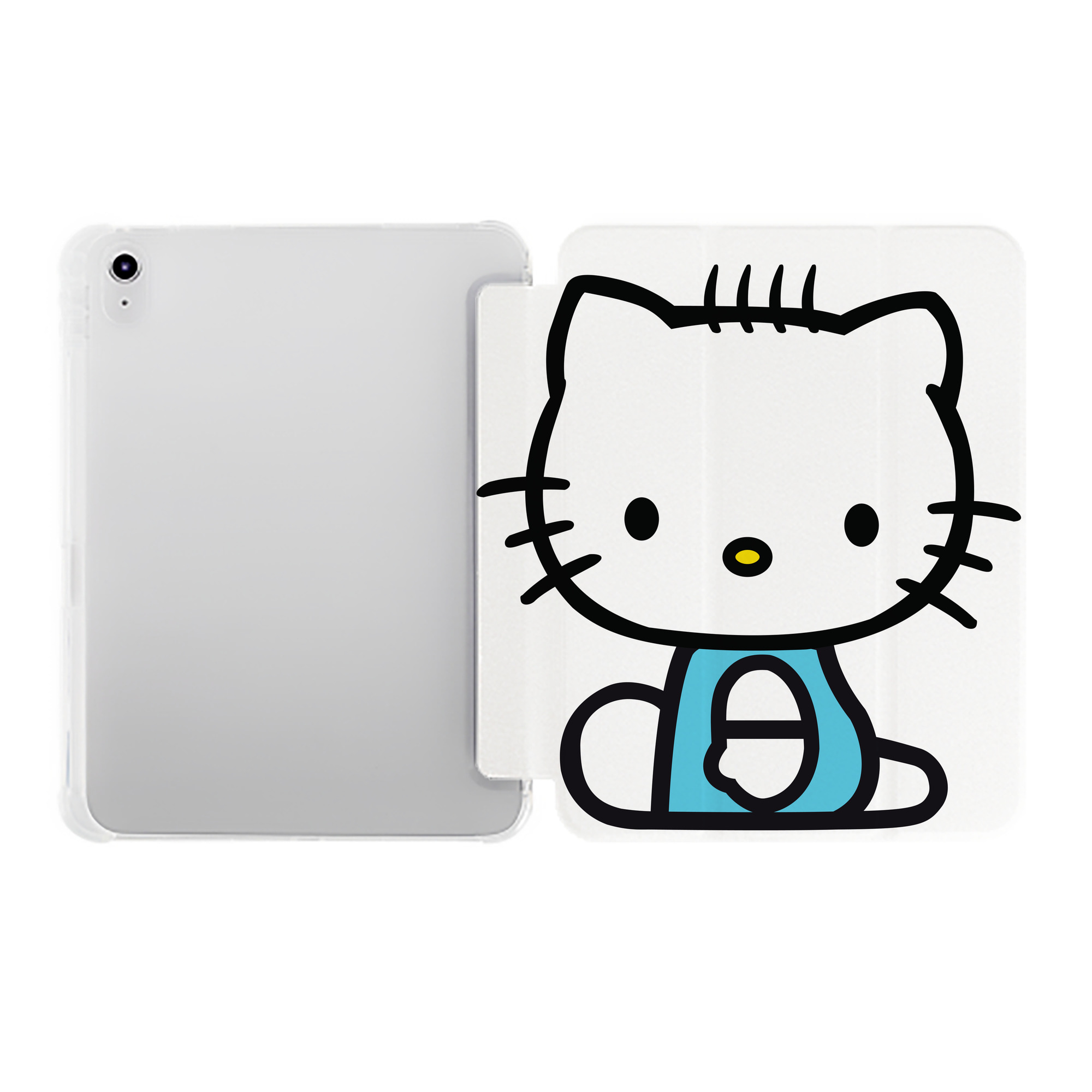 （画像用） Hello Kitty ハローキティ IPad ケース ペン収納付き 三つ折りスタンド PUレザー×シリコン 対応機種9.5/10.5/10.9インチ